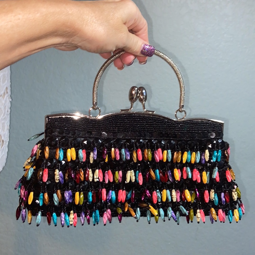 Like new Vintage gorgeous Moni Couture Beaded Evening Bag